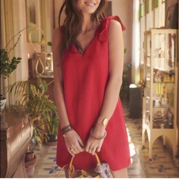 SÉZANE Pauline sleeveless Dress in Raspberry Red size 38 US size 6 - Picture 1 of 9